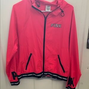 PINK Victoria's Secret Neon Jacket with Black Trim